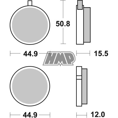 Pastilhas travão HONDA FS / RD / RS / RX / 50 / 90 / 100 / 125 / 200 / 500HF - SBS